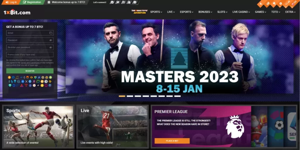 bookmaker 1xbit.com